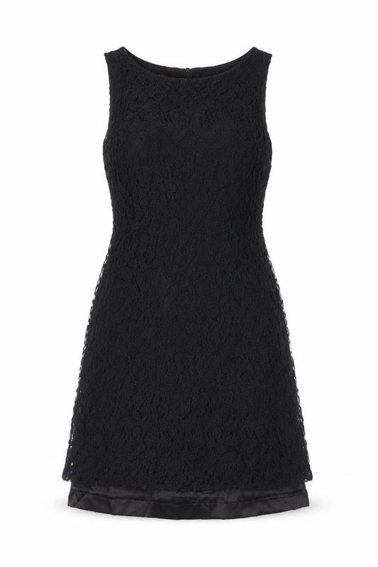 JR&Co Womens Black Polyester Mini Size 12 Boat Neck Zip