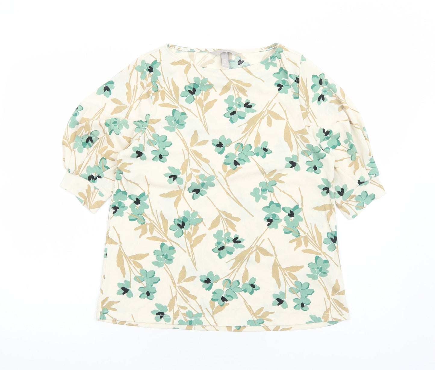 Womens UK Size S H&M Ivory Basic Blouse