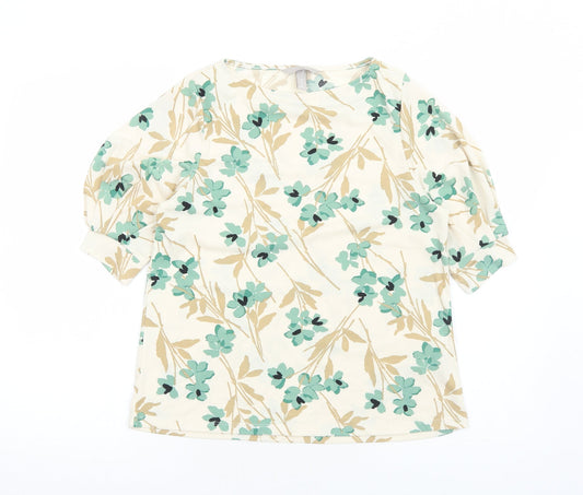 Womens UK Size S H&M Ivory Basic Blouse