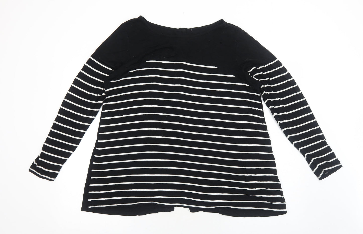 Womens UK Size M Preworn Black Basic Blouse