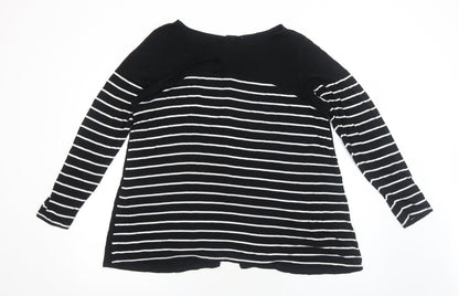 Womens UK Size M Preworn Black Basic Blouse