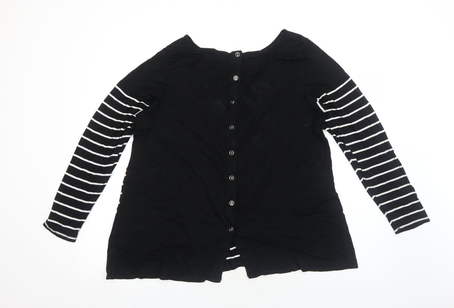 Womens UK Size M Preworn Black Basic Blouse