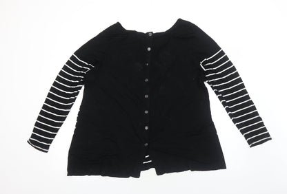 Womens UK Size M Preworn Black Basic Blouse