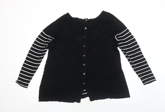 Womens UK Size M Preworn Black Basic Blouse