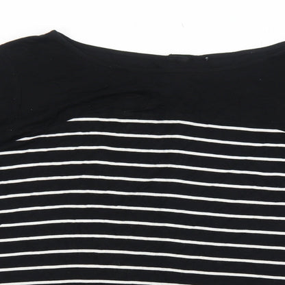 Womens UK Size M Preworn Black Basic Blouse