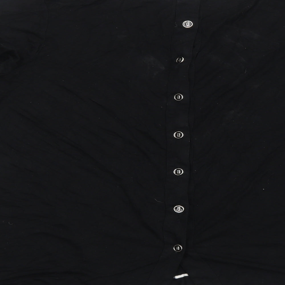 Womens UK Size M Preworn Black Basic Blouse