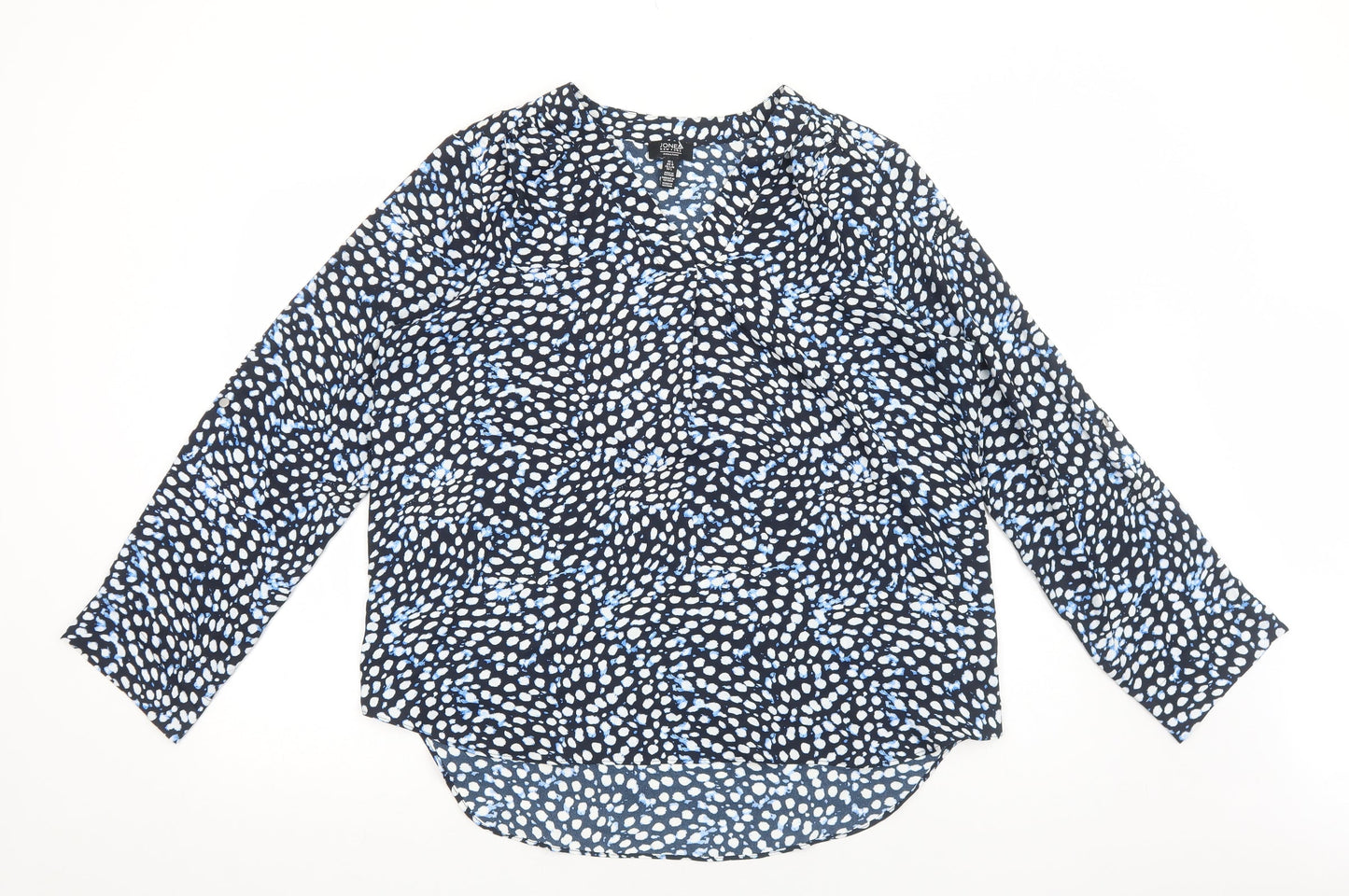 Womens UK Size L Jones New York Blue Basic Blouse