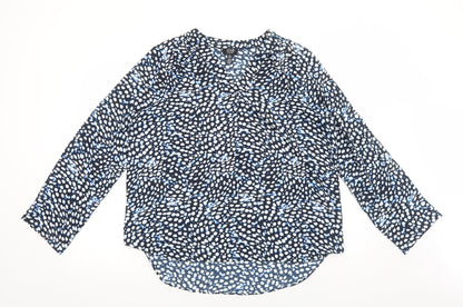 Womens UK Size L Jones New York Blue Basic Blouse