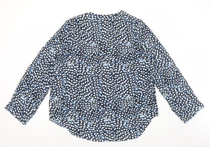 Womens UK Size L Jones New York Blue Basic Blouse