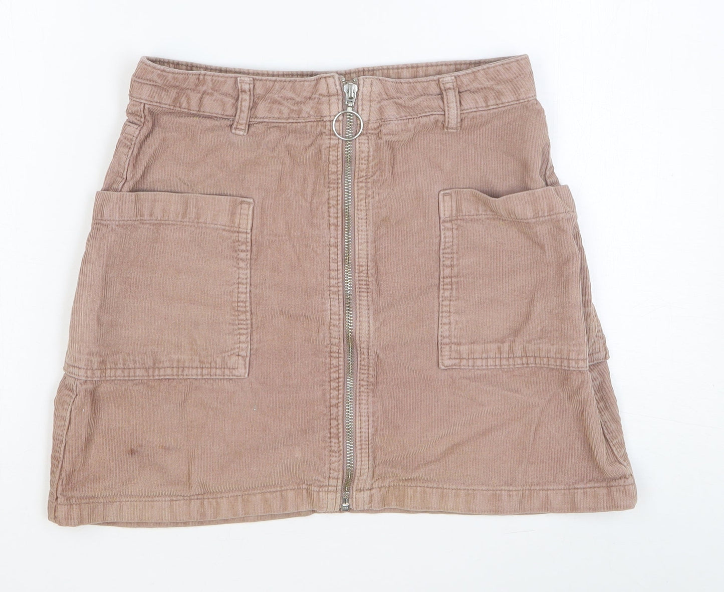Womens UK Size 8 Topshop Straight & Pencil Corduroy Skirt