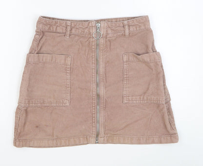 Womens UK Size 8 Topshop Straight & Pencil Corduroy Skirt