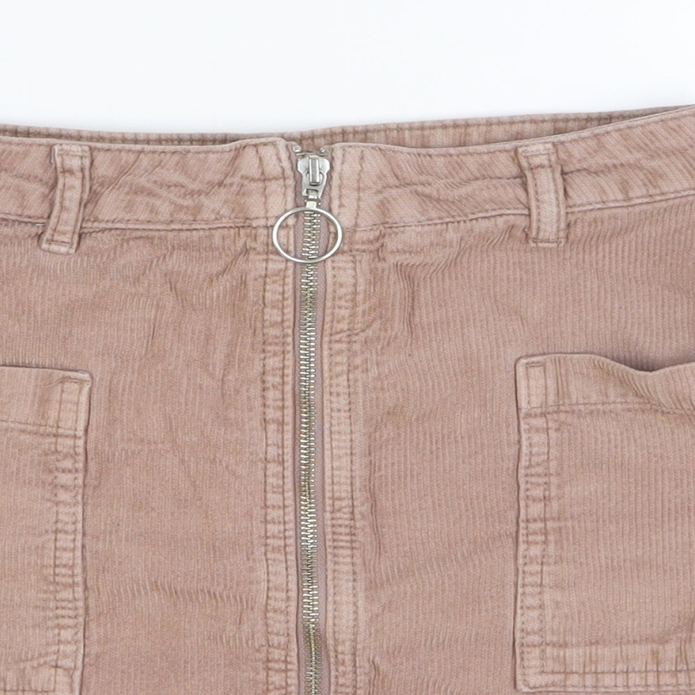 Womens UK Size 8 Topshop Straight & Pencil Corduroy Skirt