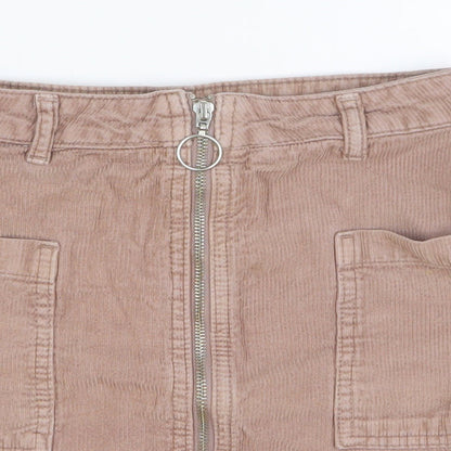 Womens UK Size 8 Topshop Straight & Pencil Corduroy Skirt