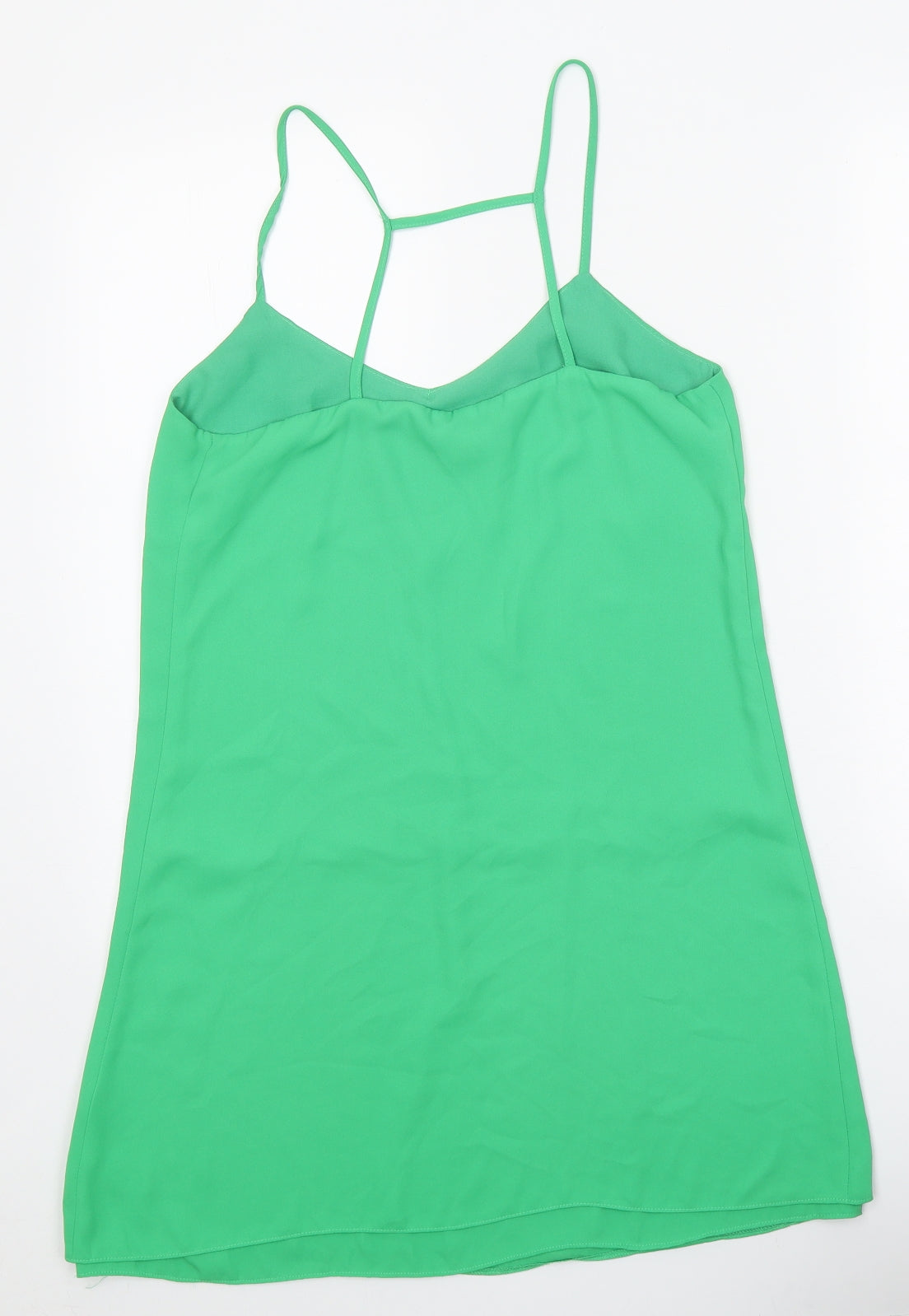 Womens UK Size 10 Topshop Green Camisole Tank