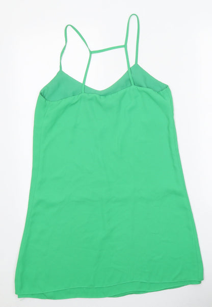 Womens UK Size 10 Topshop Green Camisole Tank