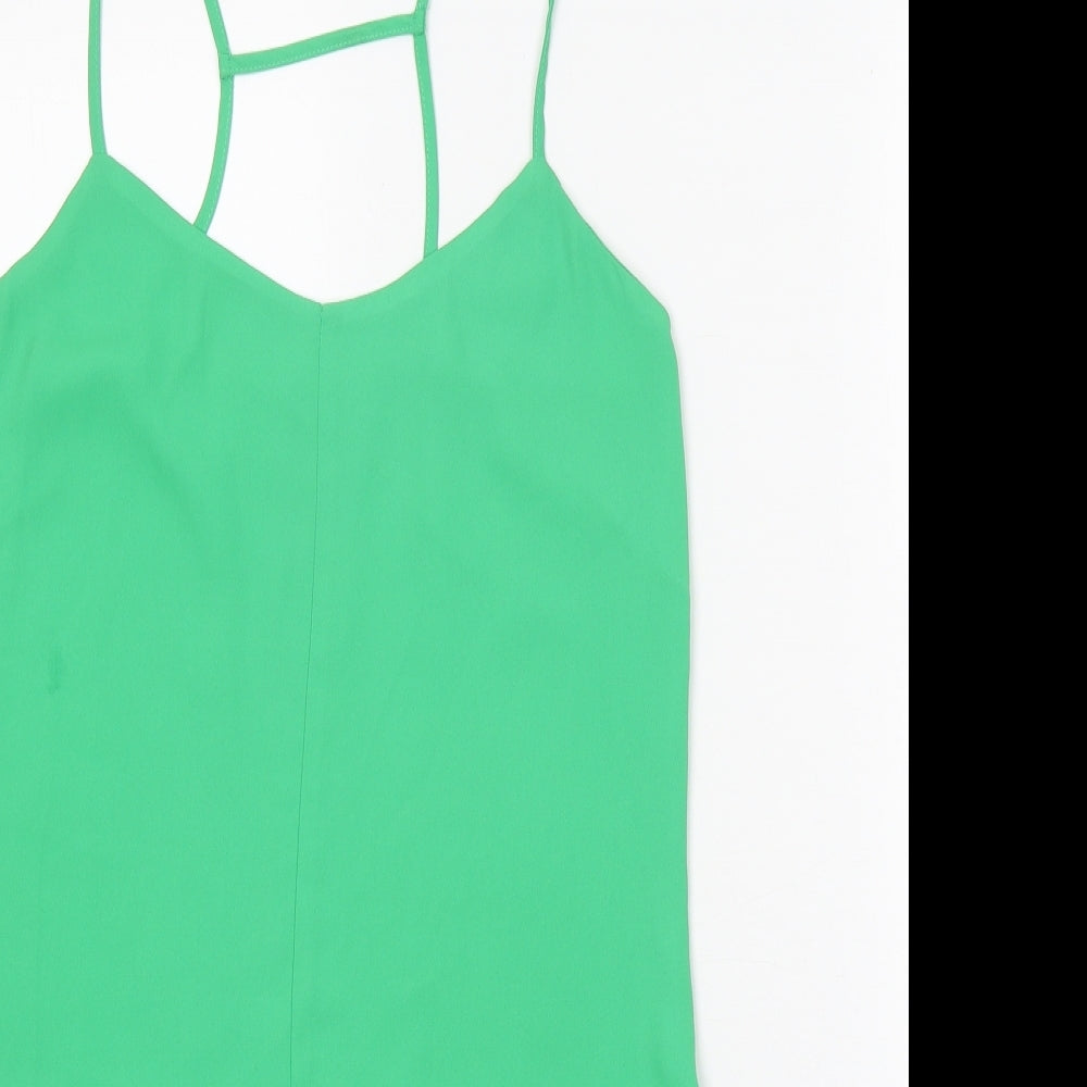 Womens UK Size 10 Topshop Green Camisole Tank