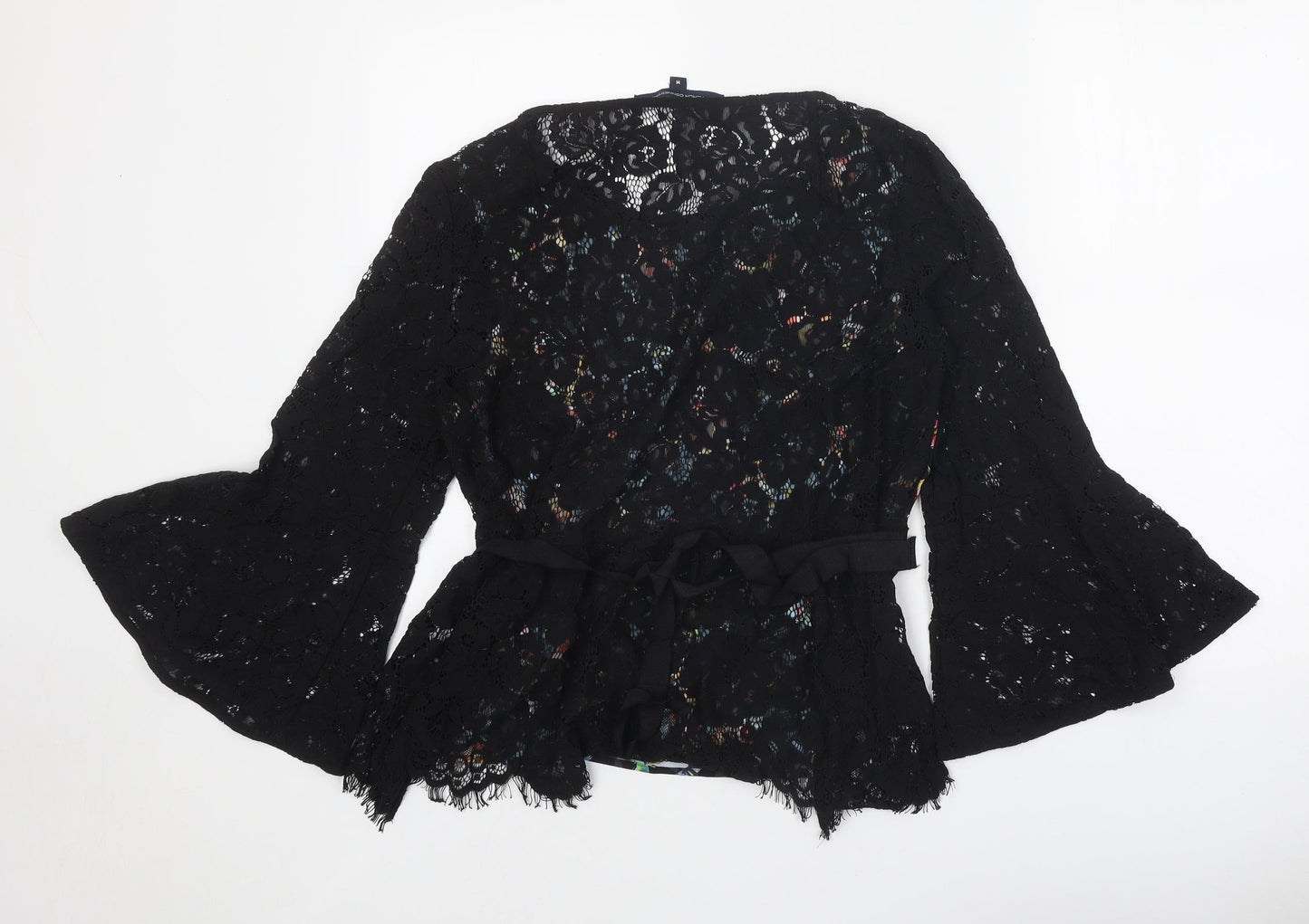 Womens UK Size M French Connection Black Basic Blouse