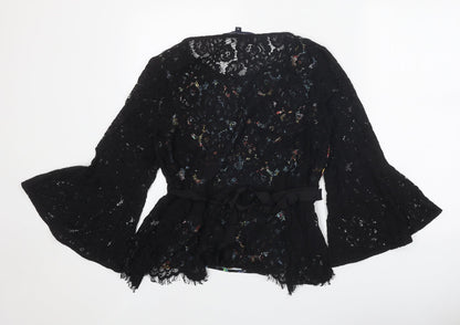 Womens UK Size M French Connection Black Basic Blouse