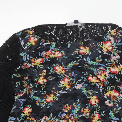 Womens UK Size M French Connection Black Basic Blouse