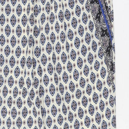 Individual Womens Beige Paisley Polyester Trousers Size 10 Regular