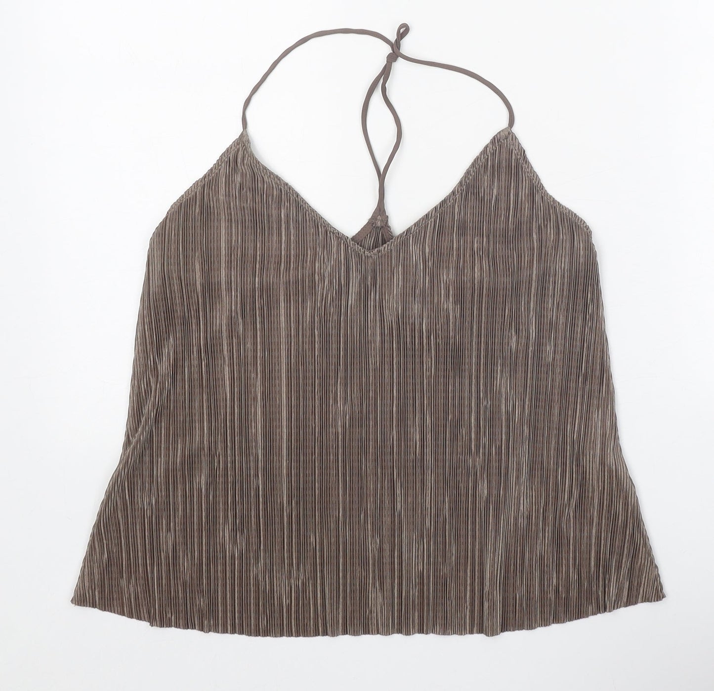 Womens UK Size 10 Topshop Brown Camisole Tank
