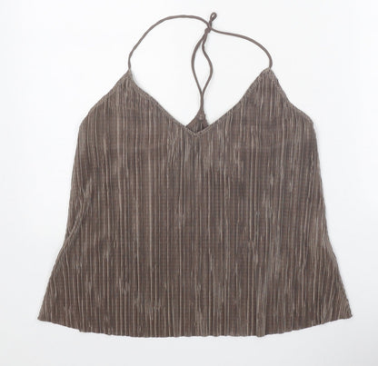 Womens UK Size 10 Topshop Brown Camisole Tank