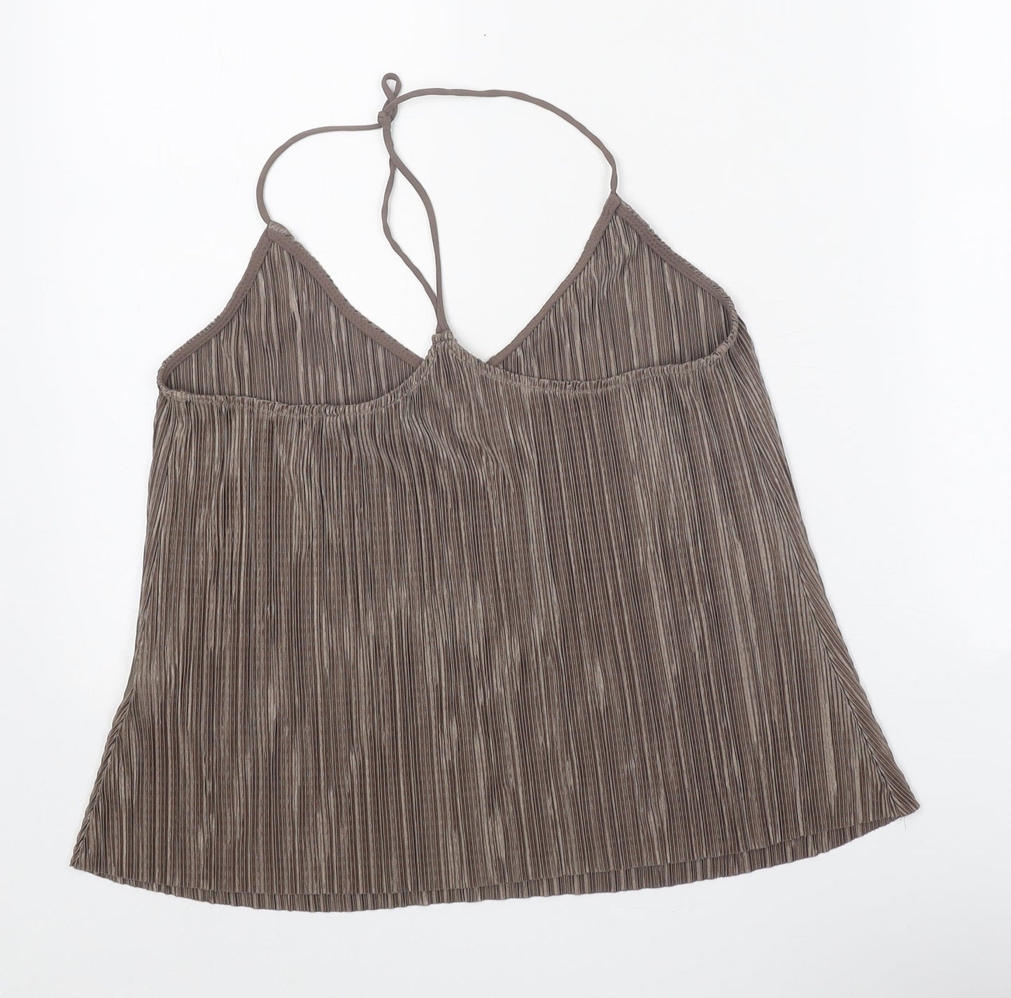 Womens UK Size 10 Topshop Brown Camisole Tank