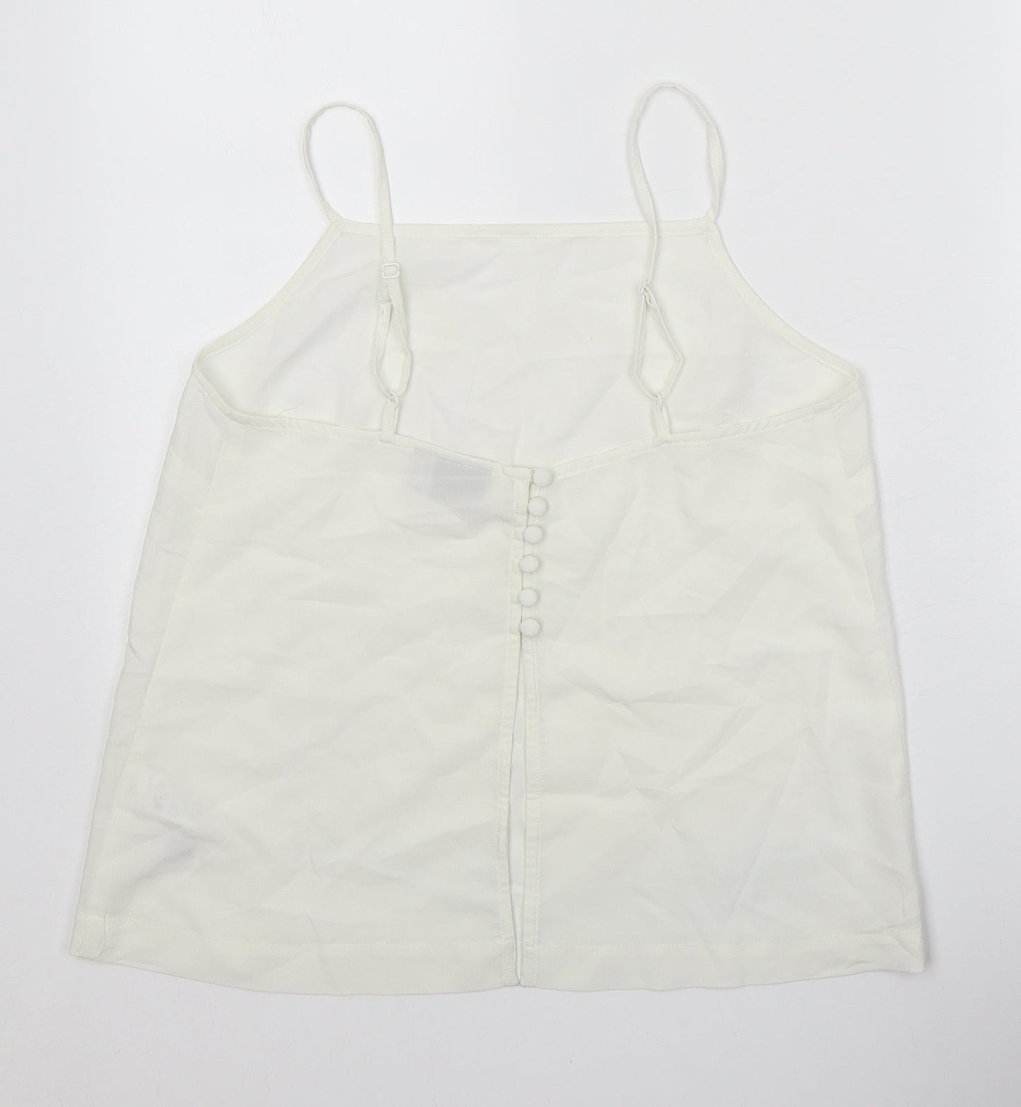 Womens UK Size 10 ASOS White Camisole Tank