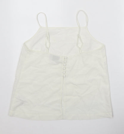 Womens UK Size 10 ASOS White Camisole Tank