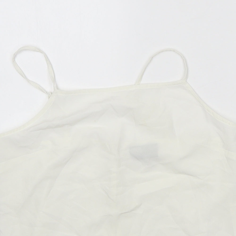 Womens UK Size 10 ASOS White Camisole Tank