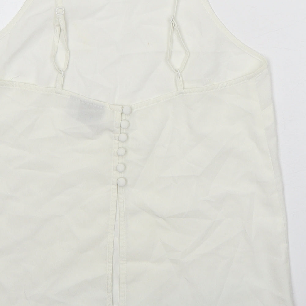 Womens UK Size 10 ASOS White Camisole Tank