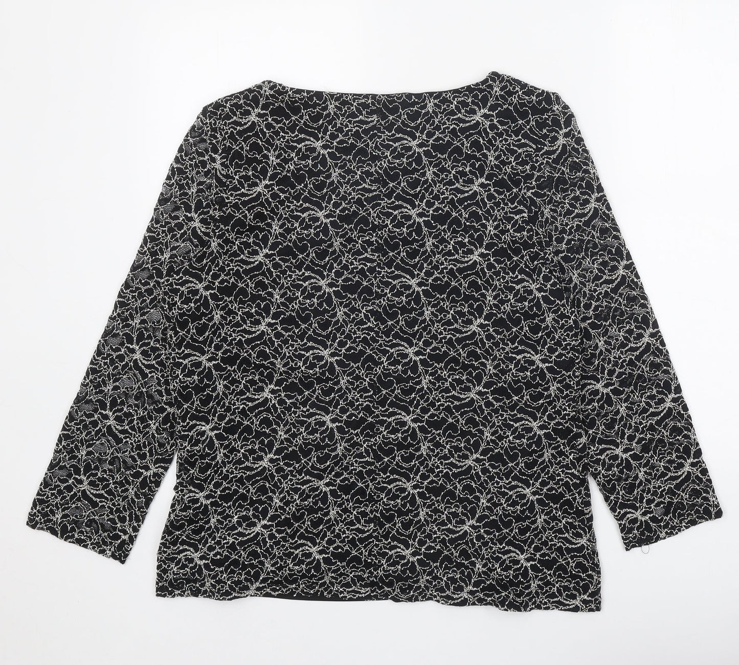 Womens UK Size 18 Roman Black Basic Blouse