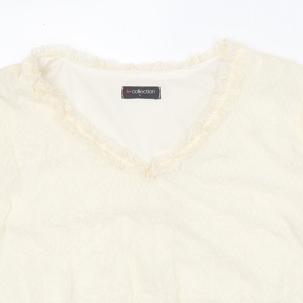 Womens UK Size L Bonmarché White Basic T-Shirt