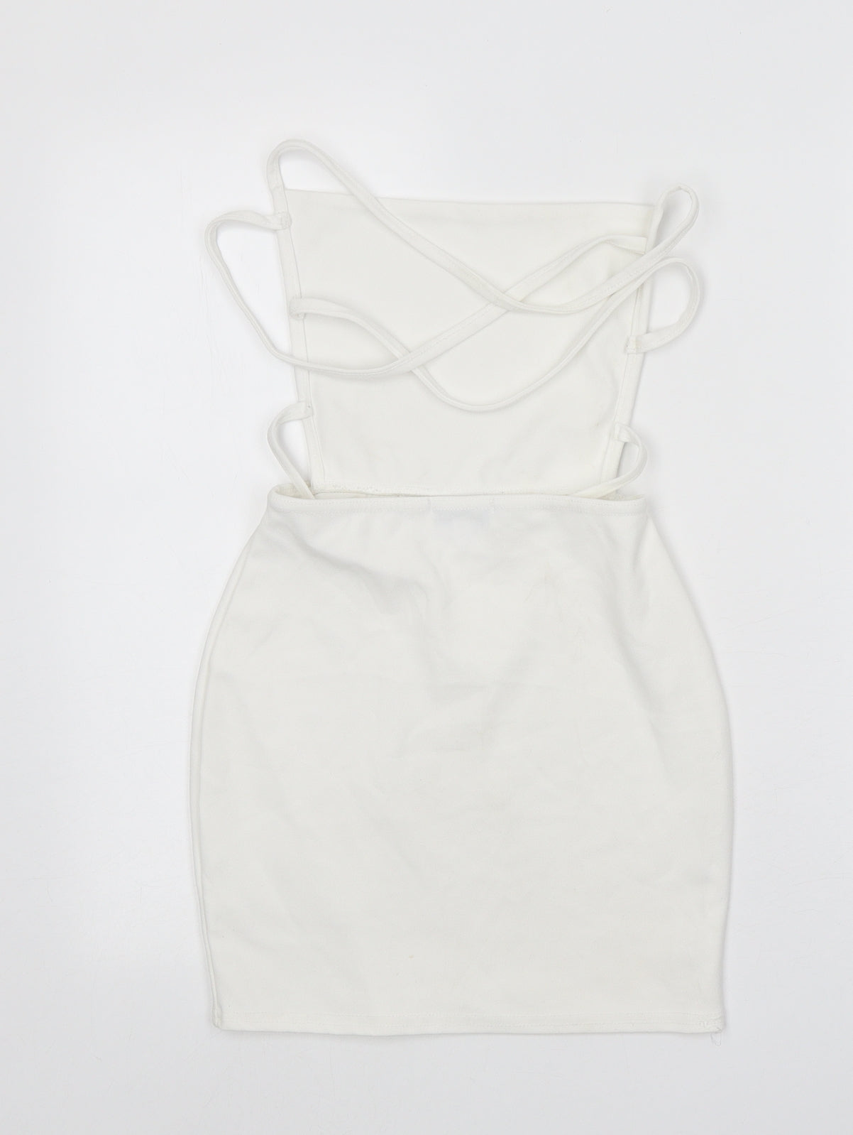 In the Style Womens White Polyester A-Line Size 6 Square Neck Pullover