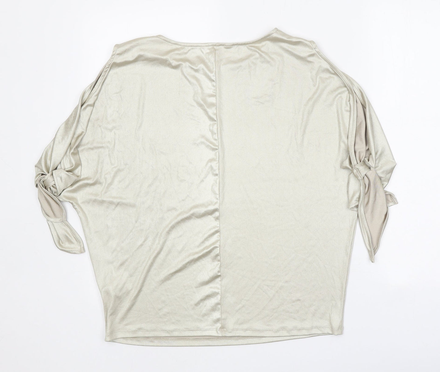 Womens UK Size 10 Preworn Gold Basic Blouse