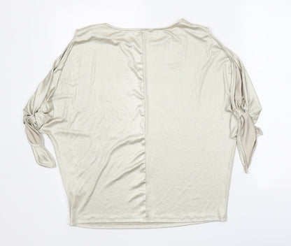 Womens UK Size 10 Preworn Gold Basic Blouse