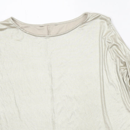 Womens UK Size 10 Preworn Gold Basic Blouse