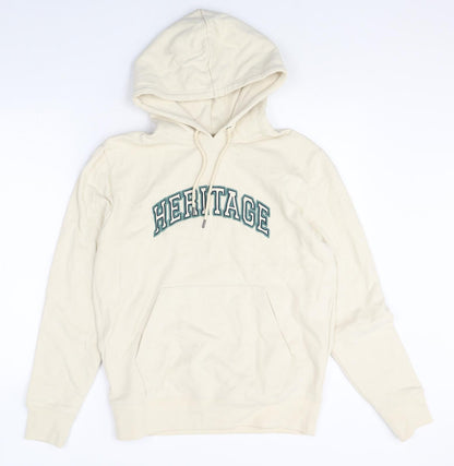 Marks and Spencer Womens Beige Cotton Pullover Hoodie Size S Pullover - Heritage