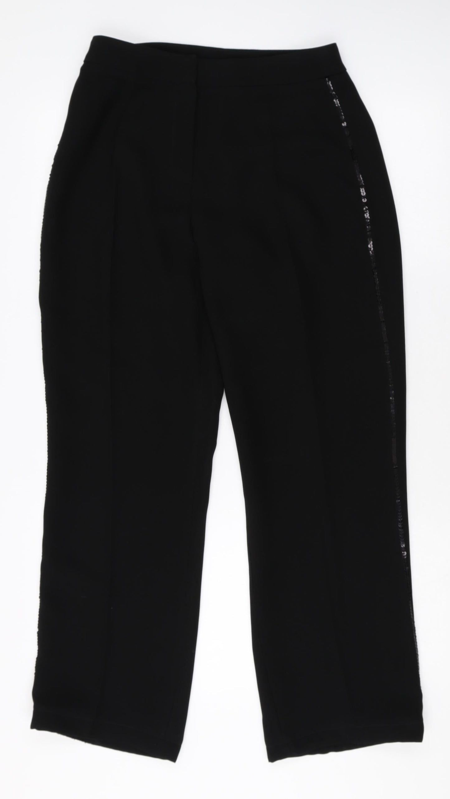 Womens UK Size 12 Dorothy Perkins Regular Fit Dress Pants Black Trousers