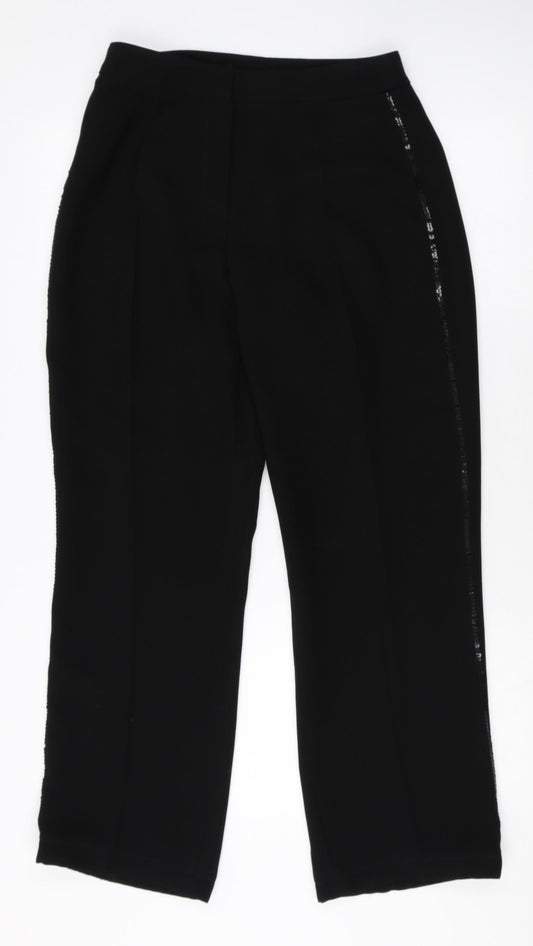 Womens UK Size 12 Dorothy Perkins Regular Fit Dress Pants Black Trousers
