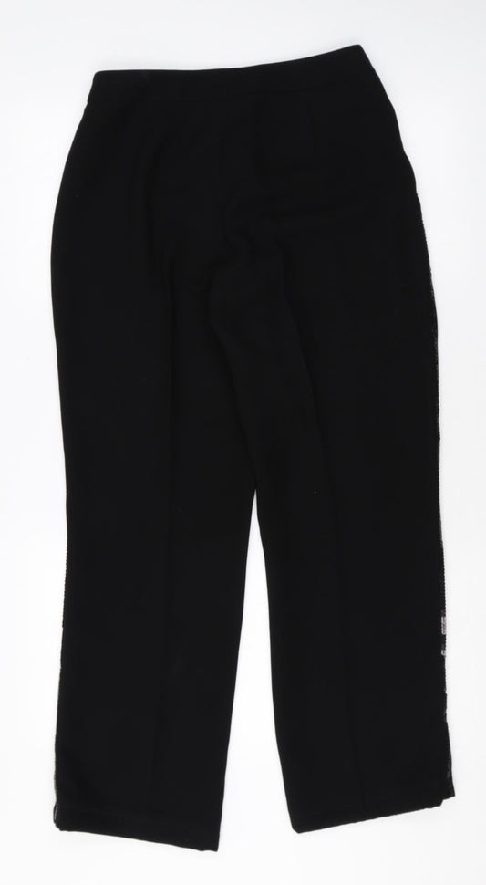 Womens UK Size 12 Dorothy Perkins Regular Fit Dress Pants Black Trousers