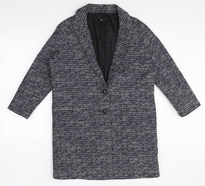 F&F Womens Grey Cotton Jacket Blazer Size 12