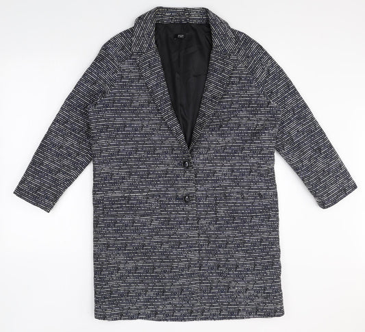 F&F Womens Grey Cotton Jacket Blazer Size 12