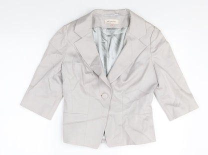 Bravissimo Womens Grey Cotton Jacket Blazer Size 8
