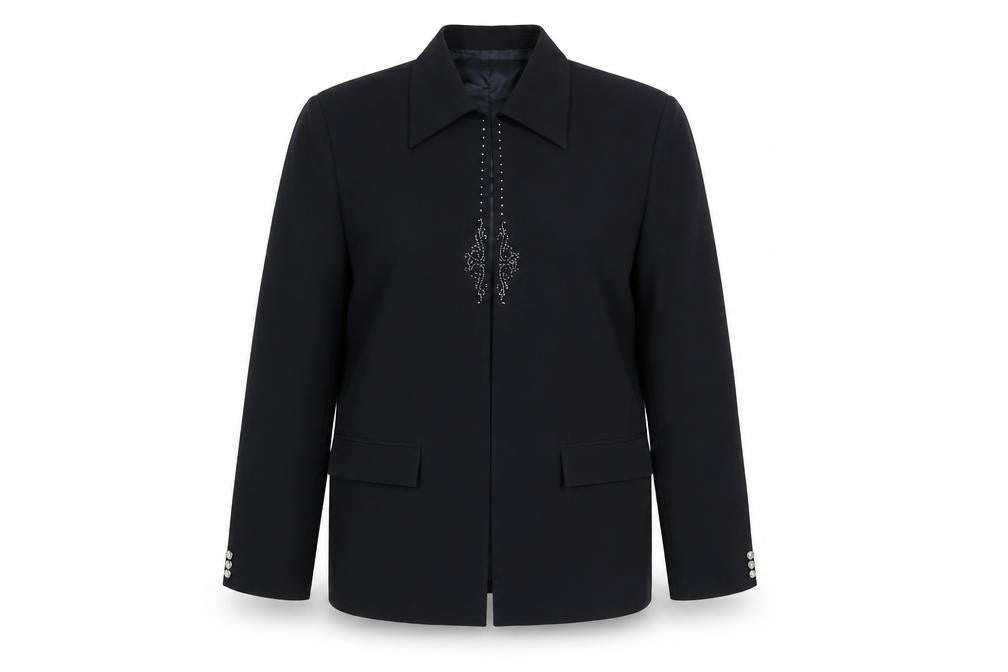 Womens UK Size 10 Preworn Regular Black Blazer