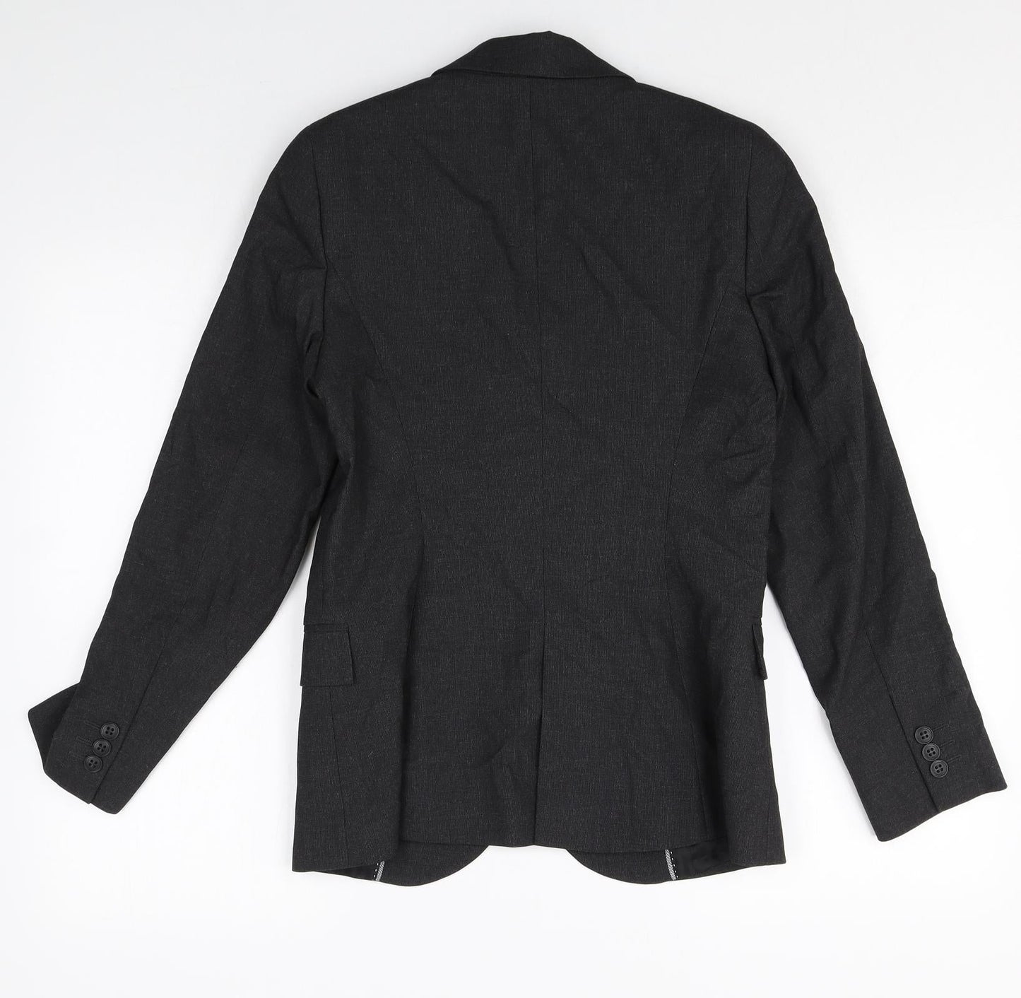 EVERYONE Womens Black Polyacrylate Fibre Jacket Blazer Size 10