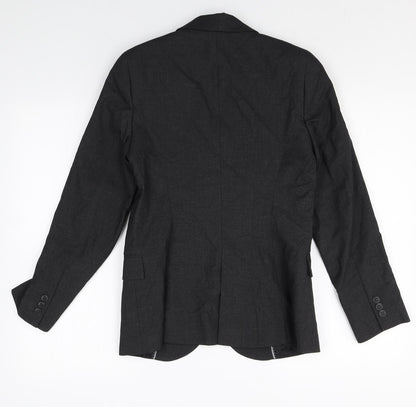 EVERYONE Womens Black Polyacrylate Fibre Jacket Blazer Size 10