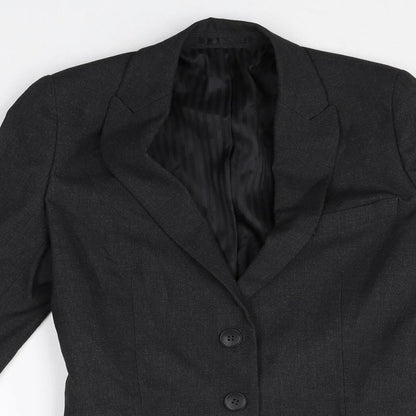 EVERYONE Womens Black Polyacrylate Fibre Jacket Blazer Size 10