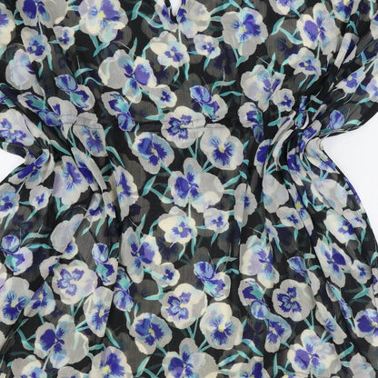 Womens UK Size L Debenhams Blue Tunic Blouse