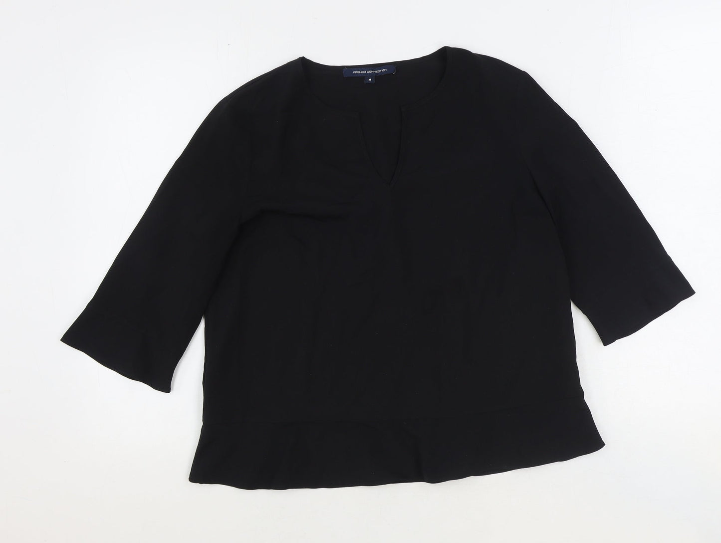 Womens UK Size M French Connection Black Basic Blouse